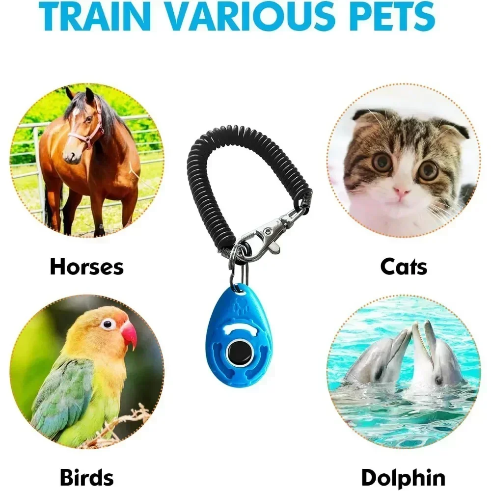 Dog Training Clicker with Adjustable Wrist Strap Durable Lightweight Easy To Use for Cats Puppy Birds Horses Pet Product