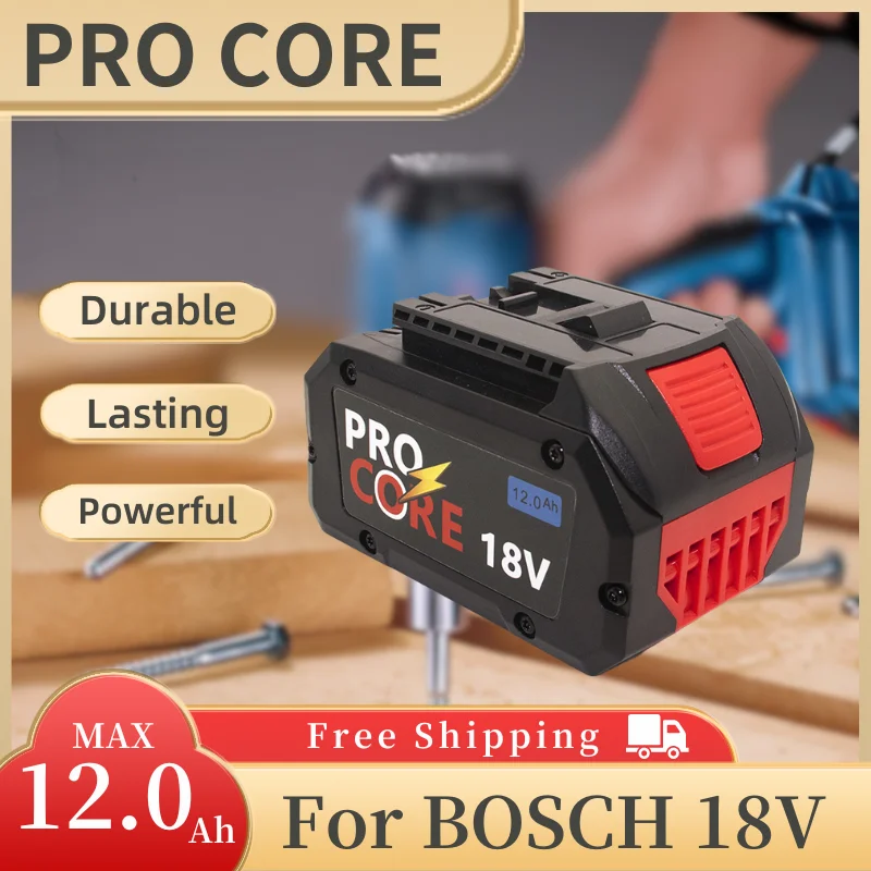 

Аккумулятор ProCORE для аккумуляторных инструментов Bosch, 18 в, 8 Ач, 10 Ач, 12 Ач, BAT609, BAT618, GBA18V, 21700, аккумулятор 5C высокой мощности