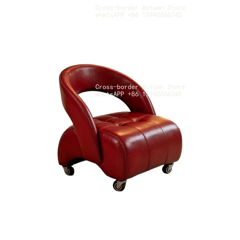 Silent Universal Wheel Rolling Stool With Backrest Household Pulley Low Chair Scoot Stool For Living Room Indoor Sofa Side Seat