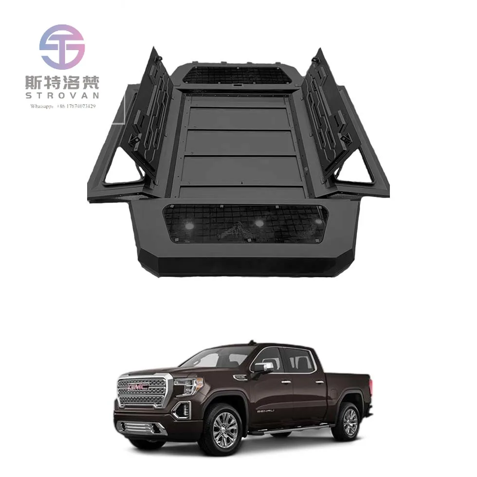 

Factory Wholesale hard top aluminum canopy 4x4 offroad accessories for gmcs 1500 Serria 6.6ft 2020-2024
