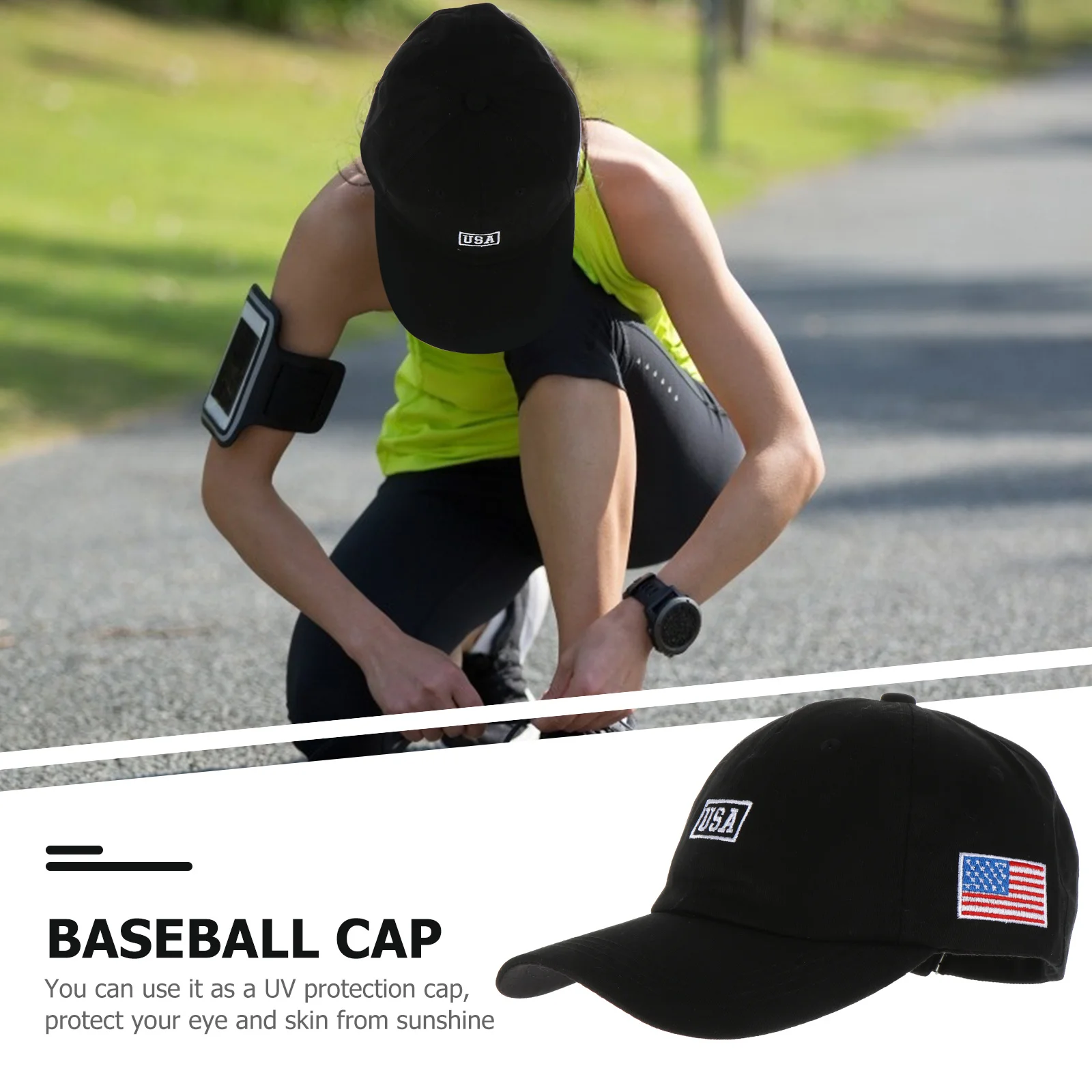 

Embroidered American Flag Baseball Cap Stylish Adjustable Headwear for Outdoor Sports 4Th of July Celebration Gift Uv Protection