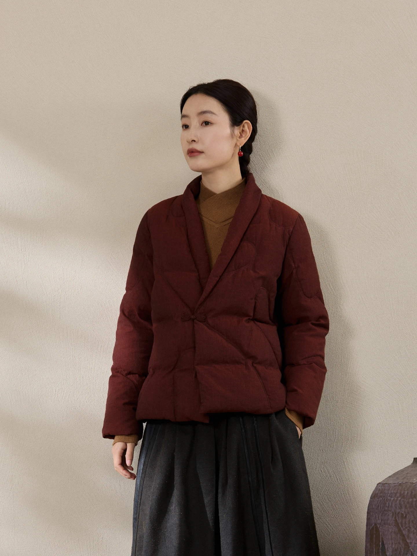 

Новая женская куртка из чистого хлопка с 90% белым утиным пухом, в китайском стиле, с воротником, теплая, дышащая, модная, осенне-зимняя