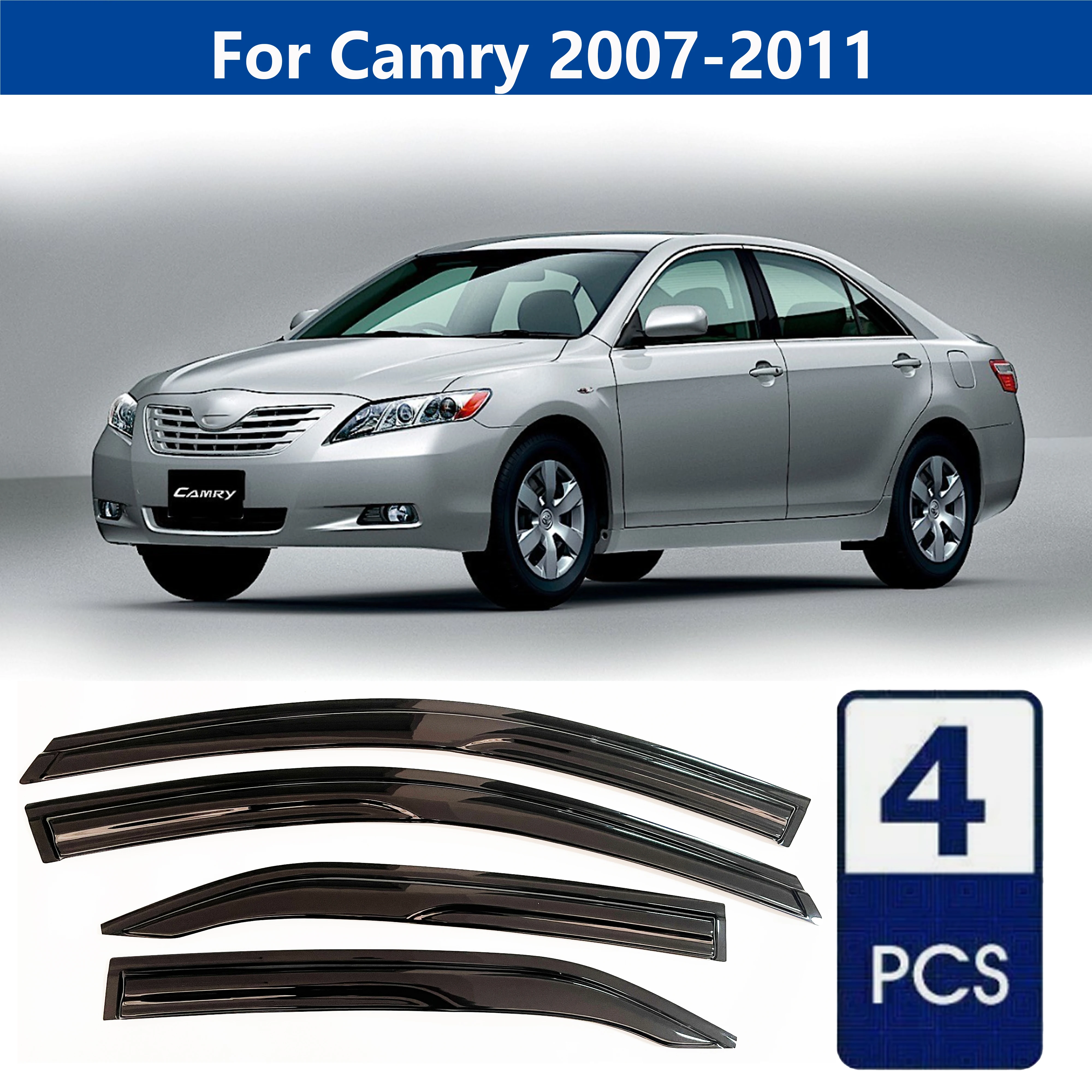 

Высококачественные дефлекторы окон AIBAP (4 шт., 1,8 мм) для Toyota Camry 2007-2011: защита от дождя и солнца
