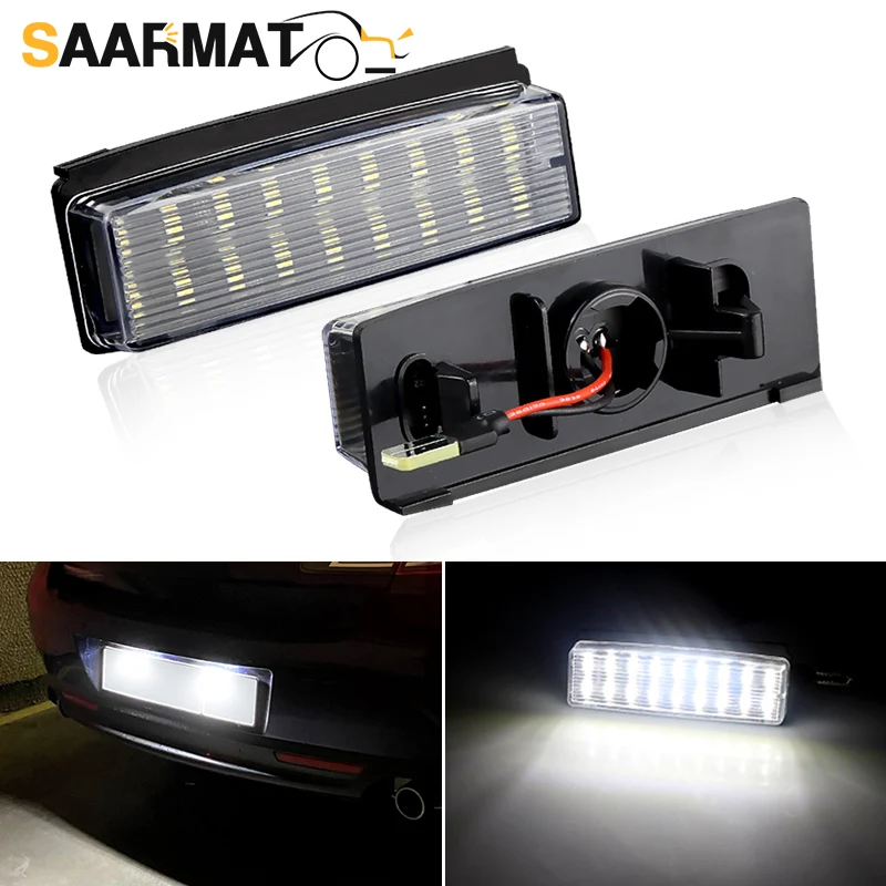 2Pcs LED Number License Plate Light Lamps for Mazda MX-5 Miata 2006-2015 for Fiat 124 Spider Abarth 2017-2019