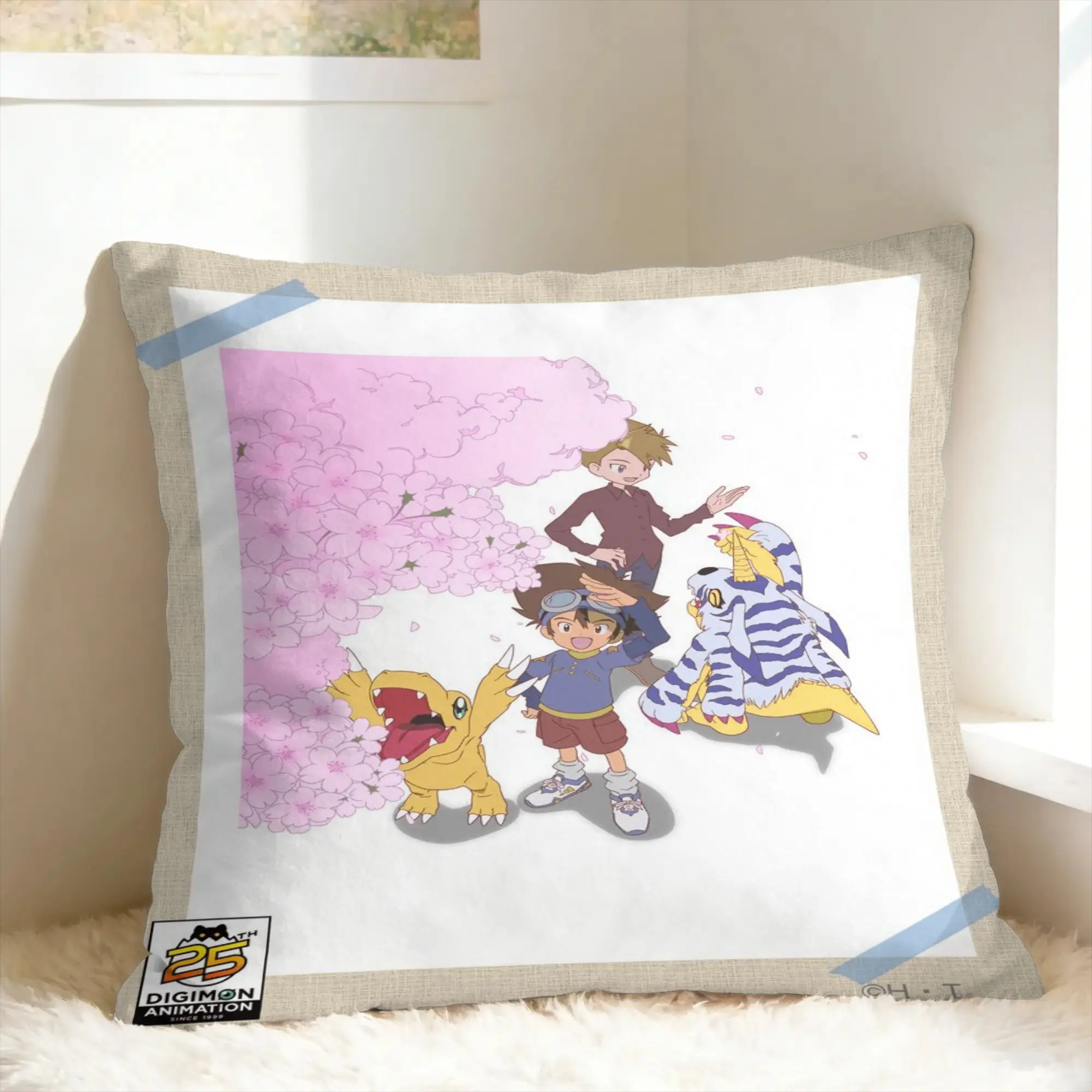 Anime D-DigimonS Pillowcases  Funny Pillow Case For Office Car Home Decor Custom Pillow Cover
