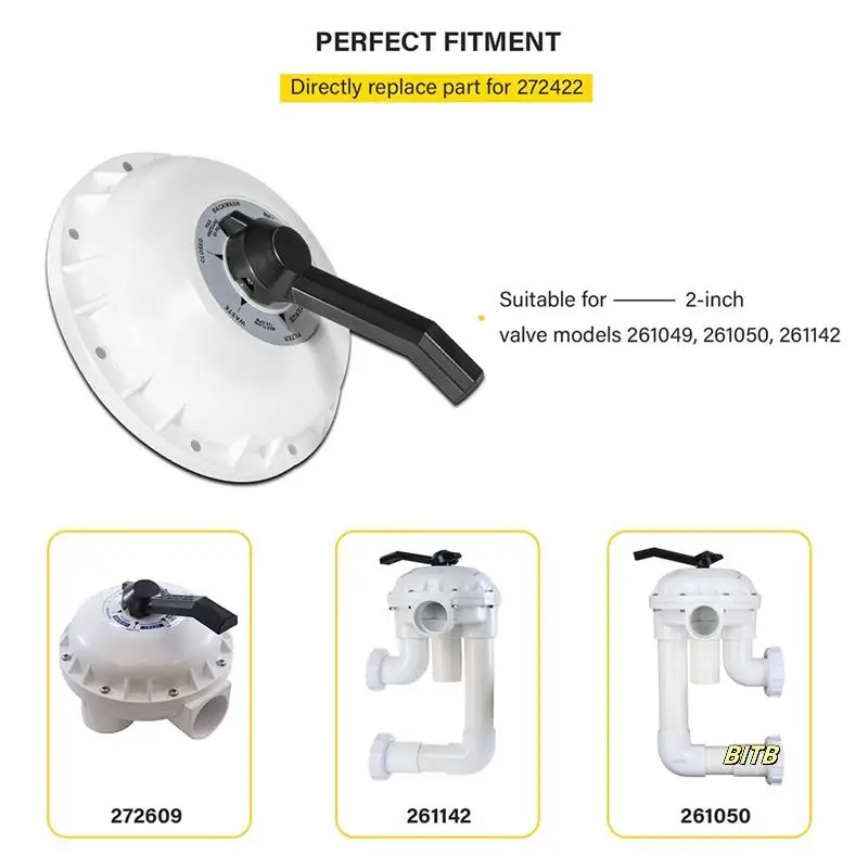 

272422 Replacement Valve Top Assembly For Hi-Flow Pool & Spa 2-Inch Valve Models 261049, 261050, 261142