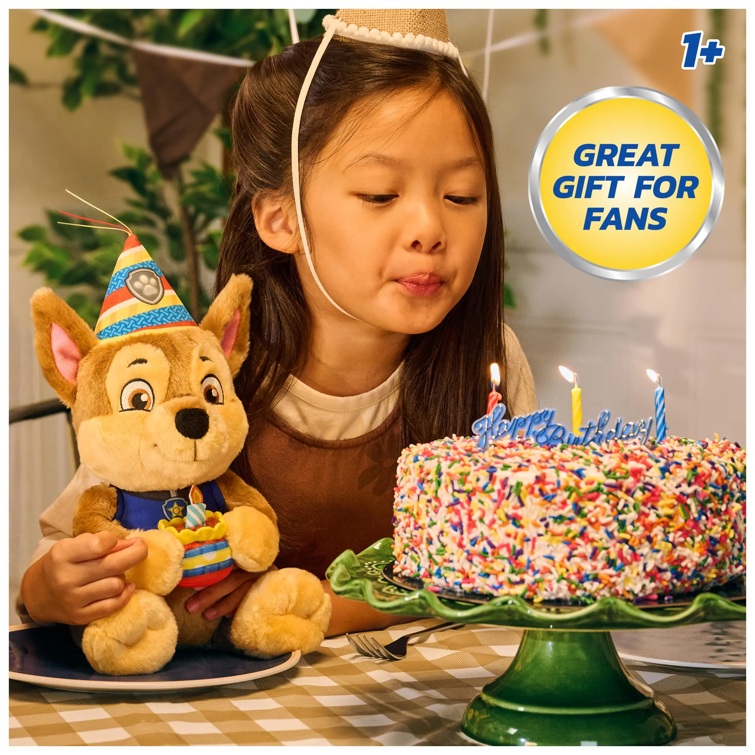 Original Paw Patrol Birthday Chase Marshall Skye with Toothpick Bear 9.5 Inch Dog Model Collectible Kids Gifts Figure Toys