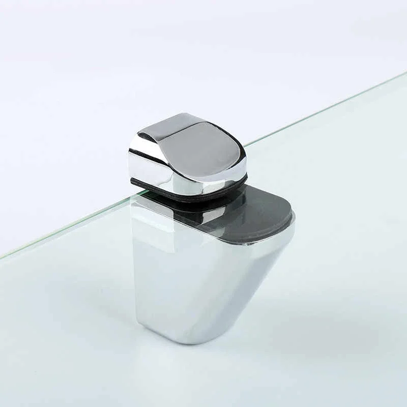 1Pcs Silver&Bright Color Adjustable Zinc Alloy Glass Clip Bracket Partition Layer Board Clip Glass Bracket Hardware Accessories