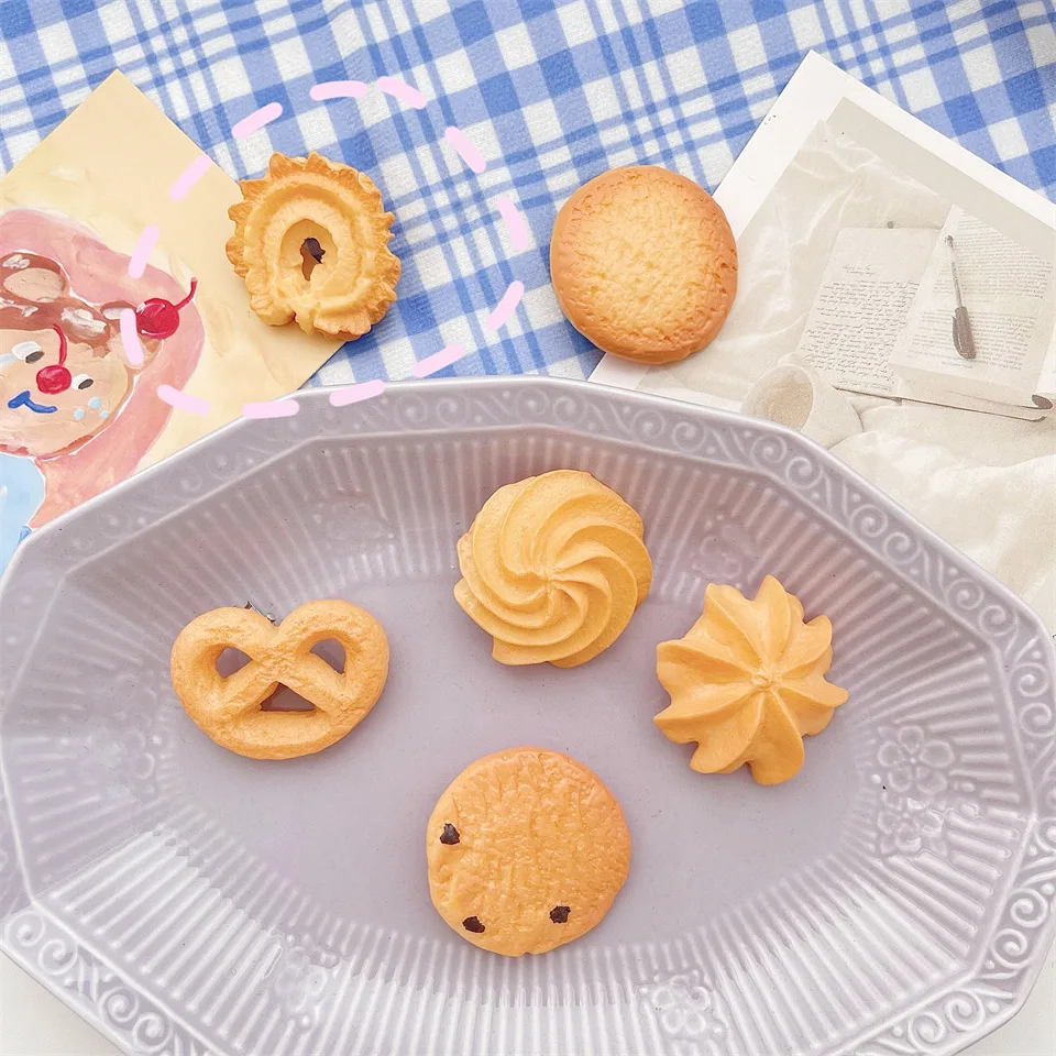 Cute cookies simulated food funny fringe clip hair accessories