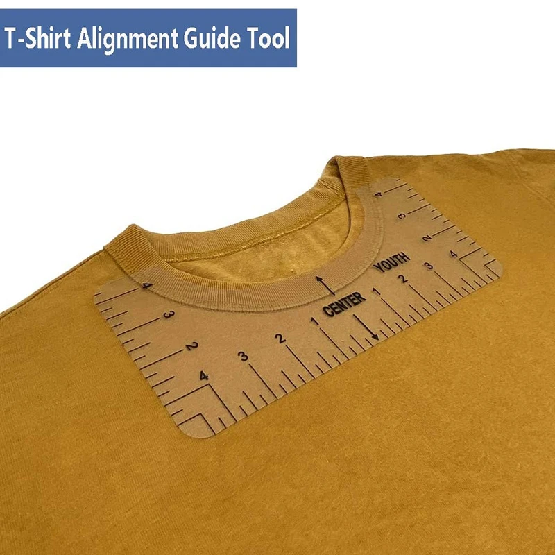 T-Shirt Ruler Guide Alignment Tool for Vinyl, Alignment Tool for Graphics T Shirt Centering Tool (Clear & Transparent)