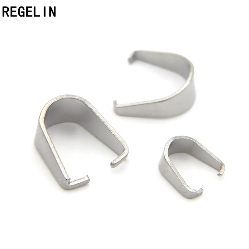 REGELIN zawieszki ze stali nierdzewnej klamrami Pinch klip instrumentu umorzenia lub konwersji długu naszyjnik z koralików złącza 50 sztuk/partia dla naszyjnik DIY biżuteria — zdjęcie 2