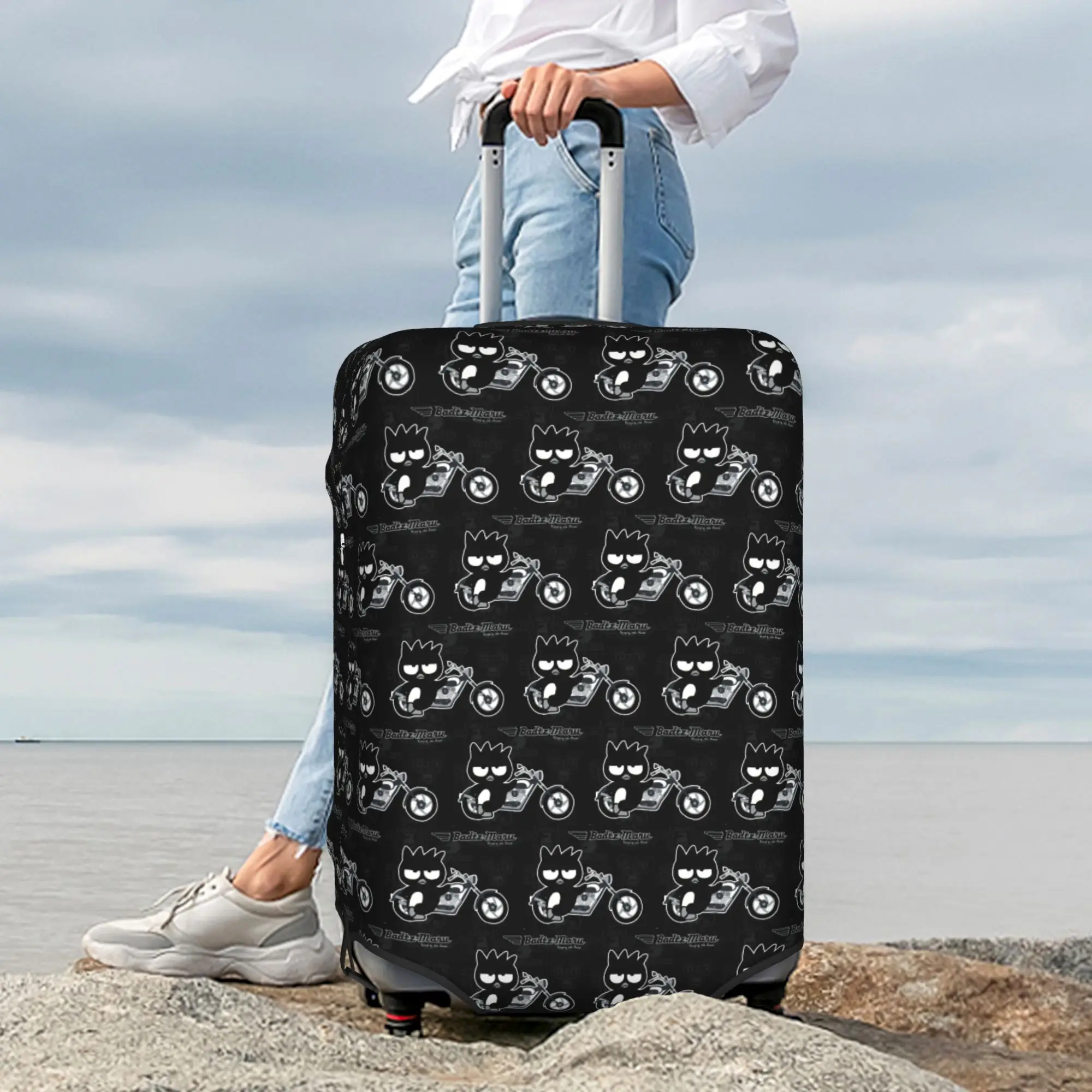 BAD Badtz-Maru Cartoon XO Child Luggage Cover Protector Cute  Travel Suitcase Covers for 18-32 Inch