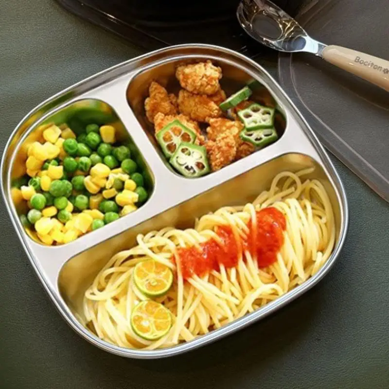 Outdoor Capybara 2/3/4 Grids Food Plate Dishes Reusable Square Divided Dinner Plates Fruit Salad Plate Tableware Dishwasher Safe