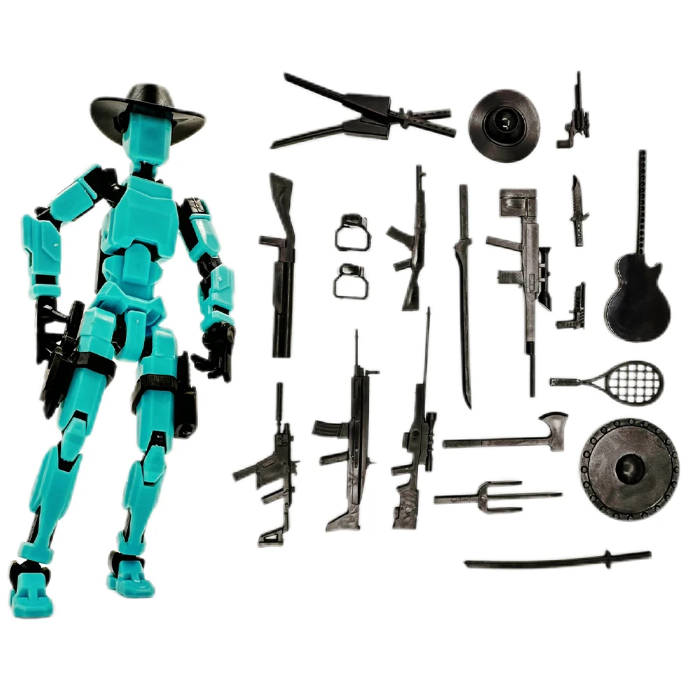 Dummy 13 Action Figure T13 Action Figure 3D Printed Multi-Jointed Movable Lucky Assemble Toys Parent-children Game Kids Gifts