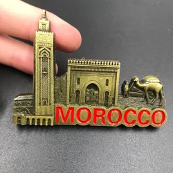 Magneti per frigorifero marocco Casablanca Souvenir turistico 3D adesivo per frigorifero in metallo magnetico decorazione per la casa