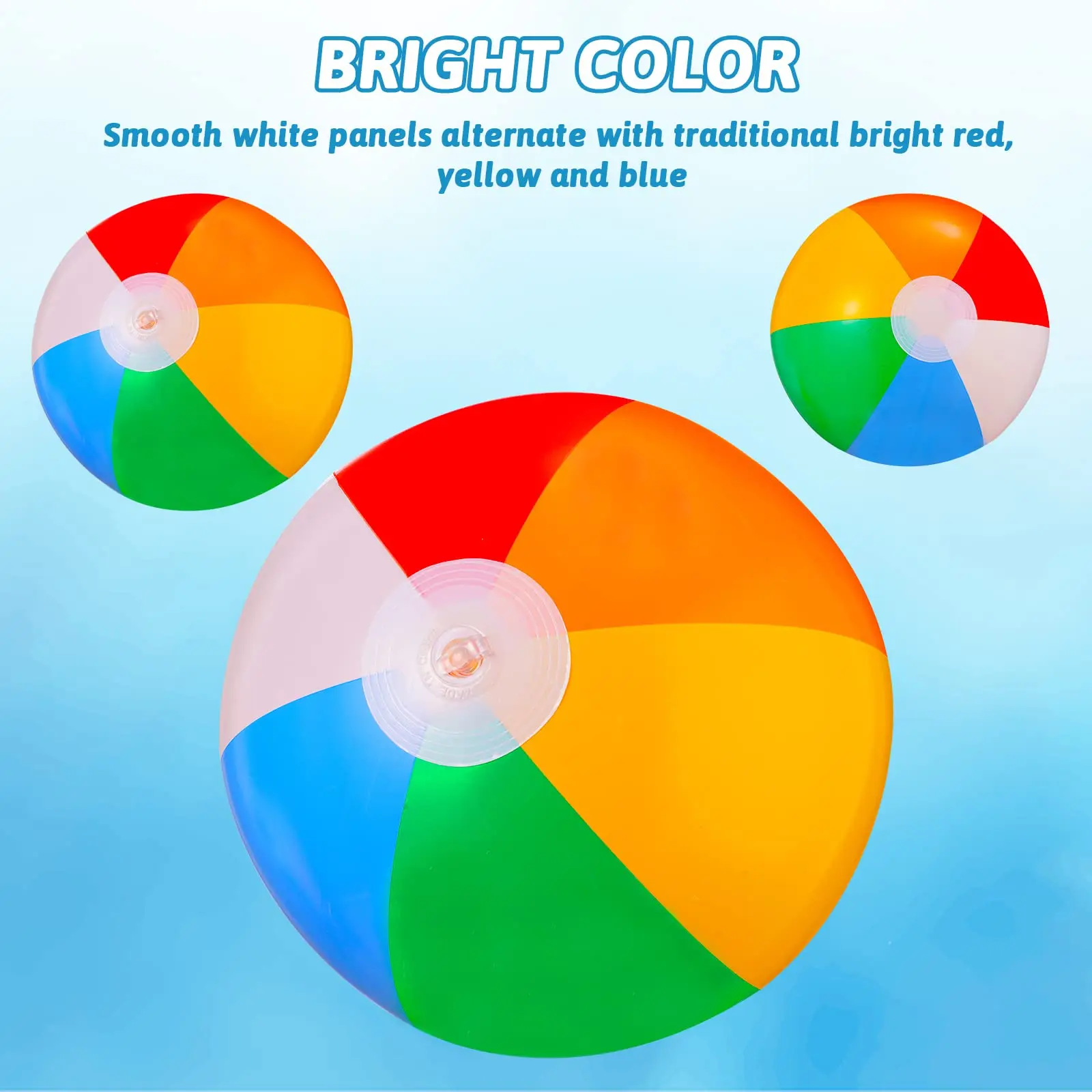 Balles de plage en vrac, paquet de 24 boules de plage gonflables de 9 pouces, jouets de piscine pour enfants, jeux aquatiques d'été, cadeaux de fête d'anniversaire pour enfants L