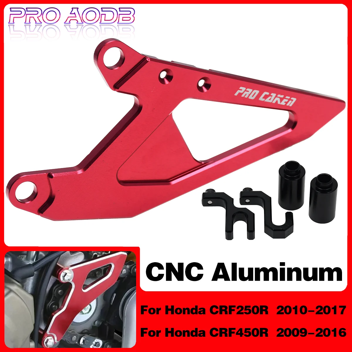 

CNC Front Sprocket Cover Chain Guard For 2009 2010 2011 2012 2013 2014 2015-2017 Honda CRF 250R 450R 250 450 R CRF250R CRF450R