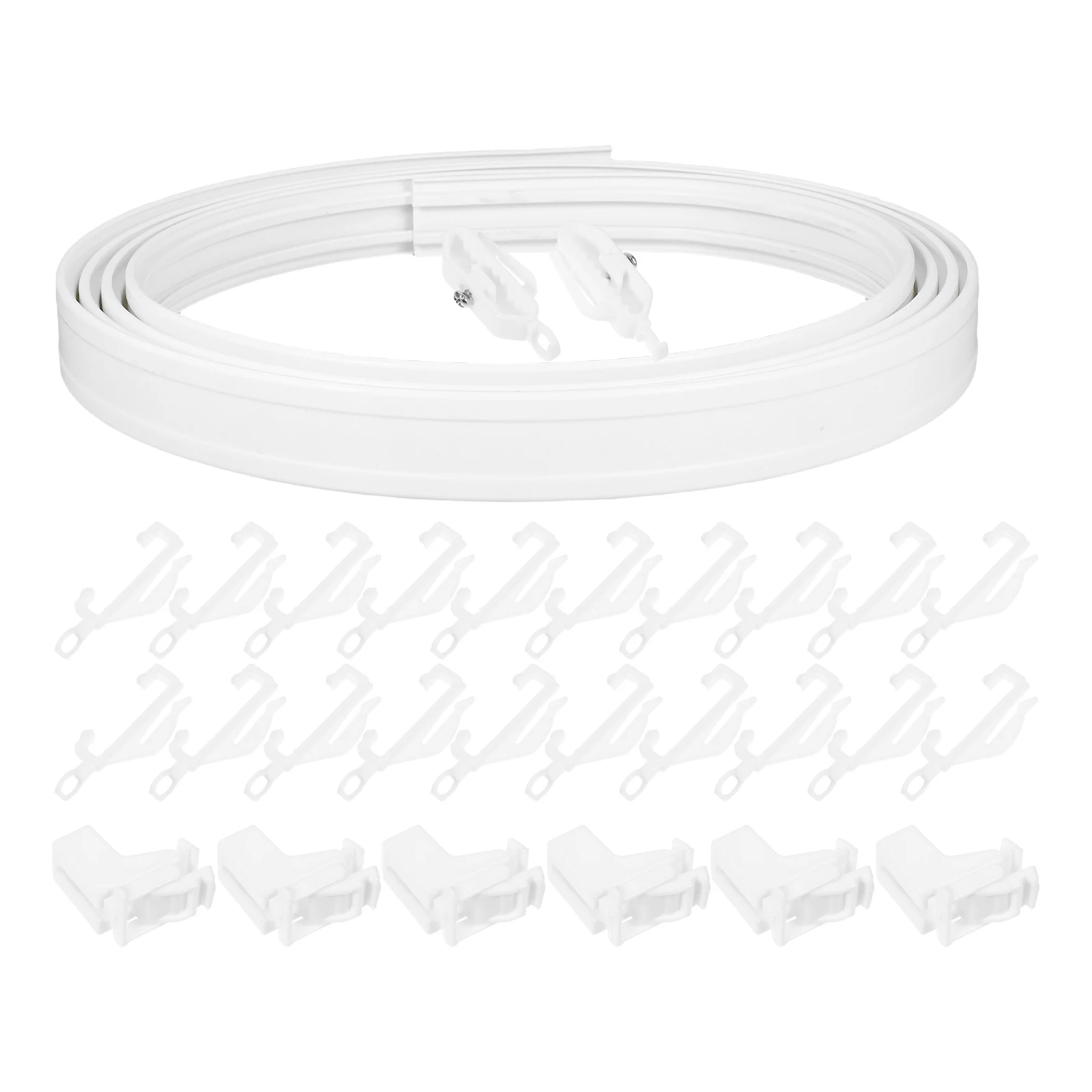 

Curtain Track Set Bendable Rail for Curtains Flexible White Pvc Plastic Ceiling Mount System