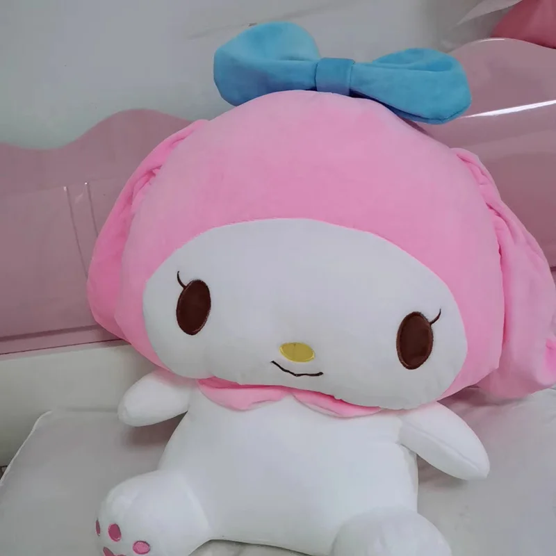 30cm~60cm Sanrio Melody Stuffed Doll Plush Kawai Toy Throw Pillow Bedside Cushion Cute Room Decoration Birthday Gift For Girl