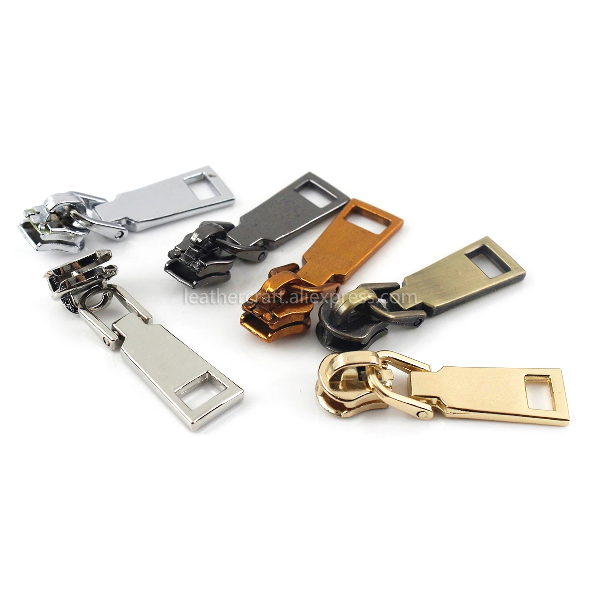 20Pcs Metal 5# Zipper Sliders For Jackets Clothes Coat Head Pullers Zip Repair Kit DIY Bag Sewing Accessories 7 colors