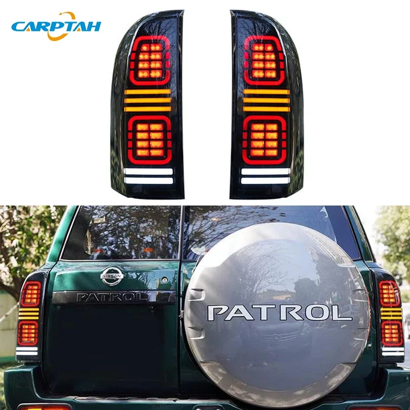 Car LED 12V Taillight For Nissan Patrol Y61 2005 - 2022 Rear Running Lamp Brake Reverse Turn Signal Waterproof Car Accessories