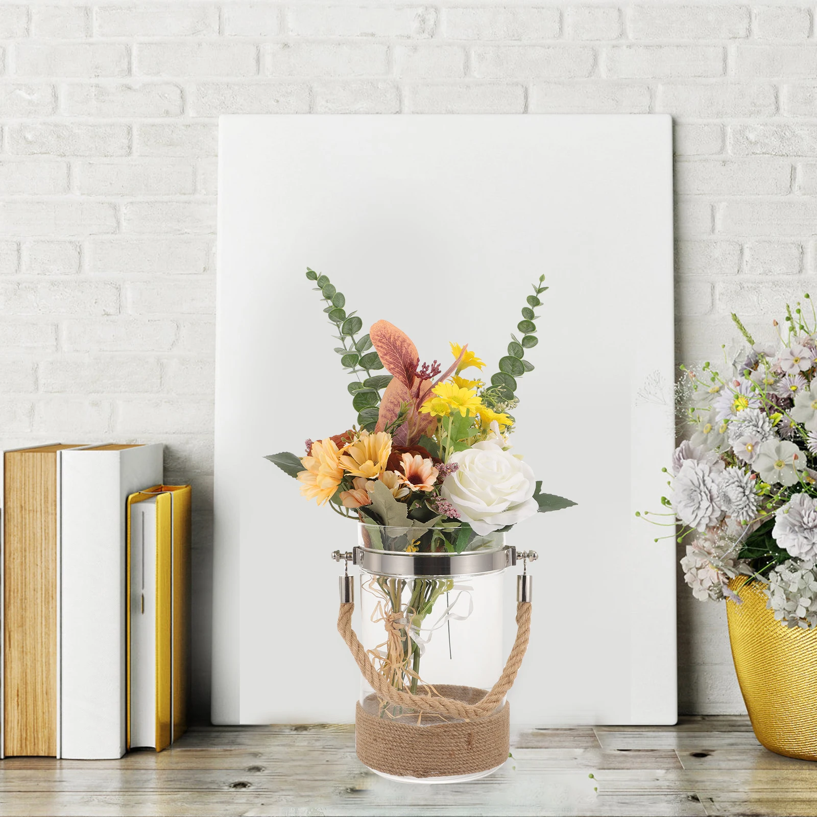 

Creative Clear Glass Vase Hanging Decorative Flower Container Home Office Floral Hydroponic Planter Modern Craft Vase