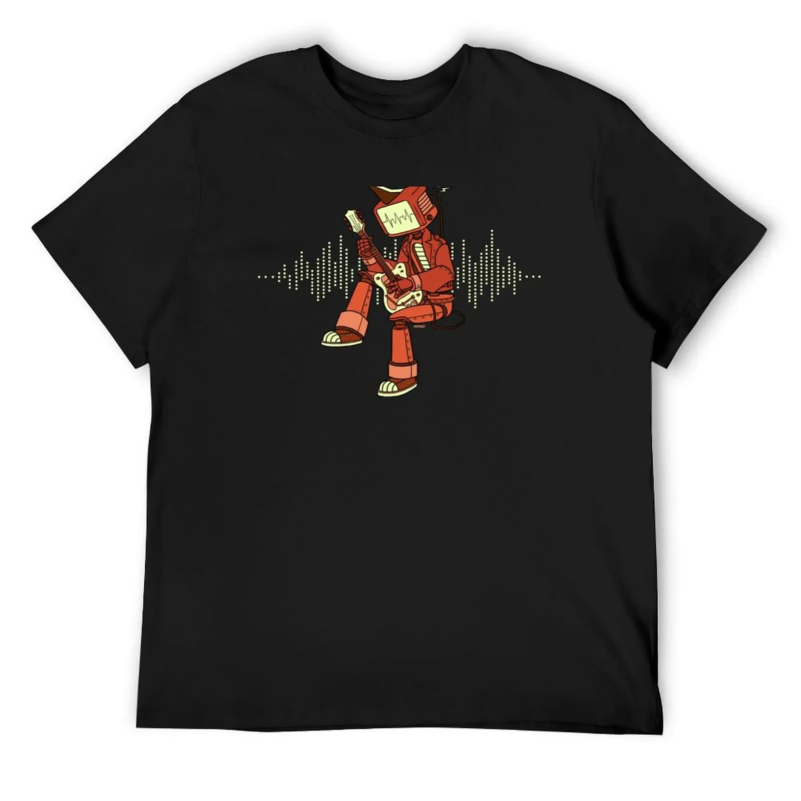 Rock-a-Billy Robot T-Shirt oversized Short sleeve tee blanks graphic t shirts T-shirt men