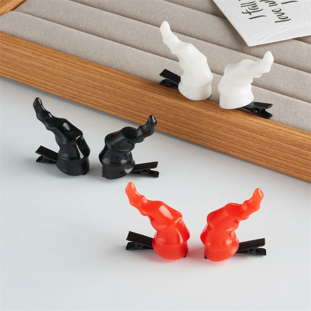 

Cute Gothic Devil Horn Hairpin Hairband Hair Clip Halloween Headband Duckbills Braids Creatively Halloween Hair Hoop Adults
