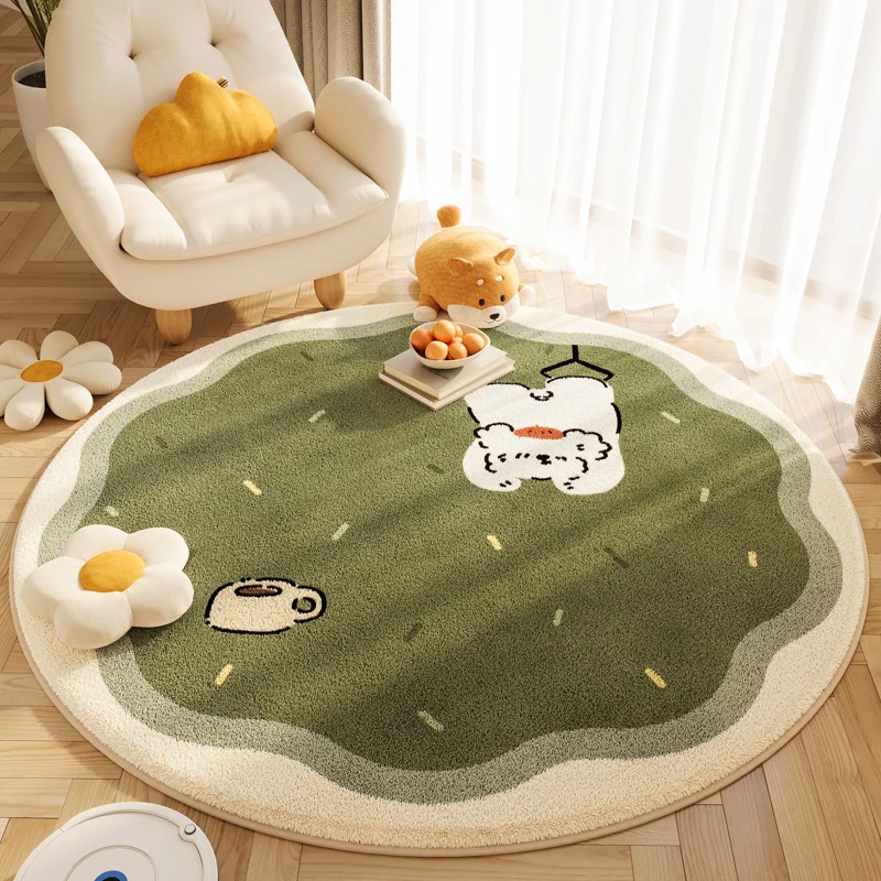 

VIKAMA Outdoor Animal Simple Waterproof Cozy Rug Living Room Cloakroom Dressing Mirror Faux Cashmere Rug Home Decoration