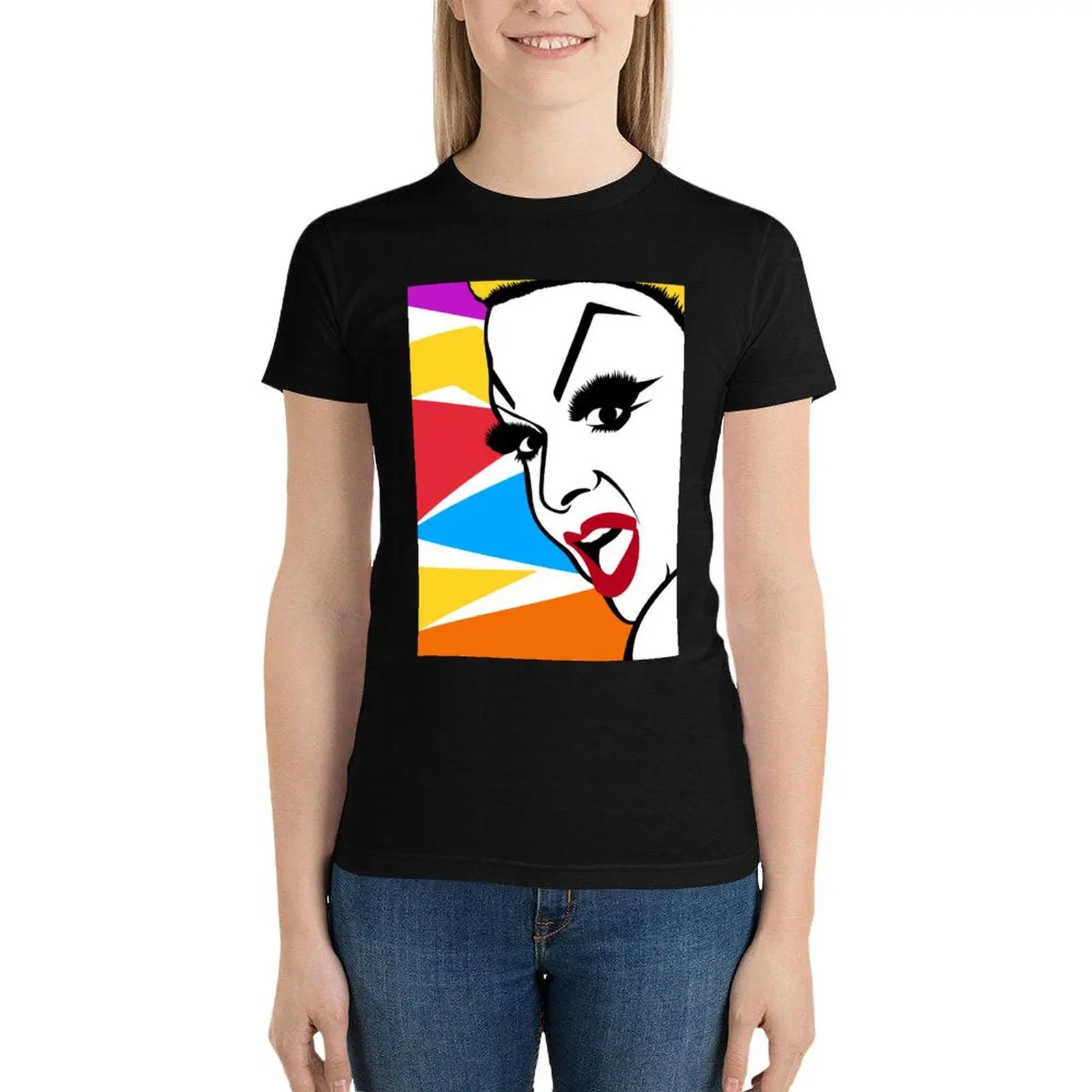 Divine Pop Art T-Shirt graphics lady clothes Aesthetic clothing tops t-shirts for Women pack