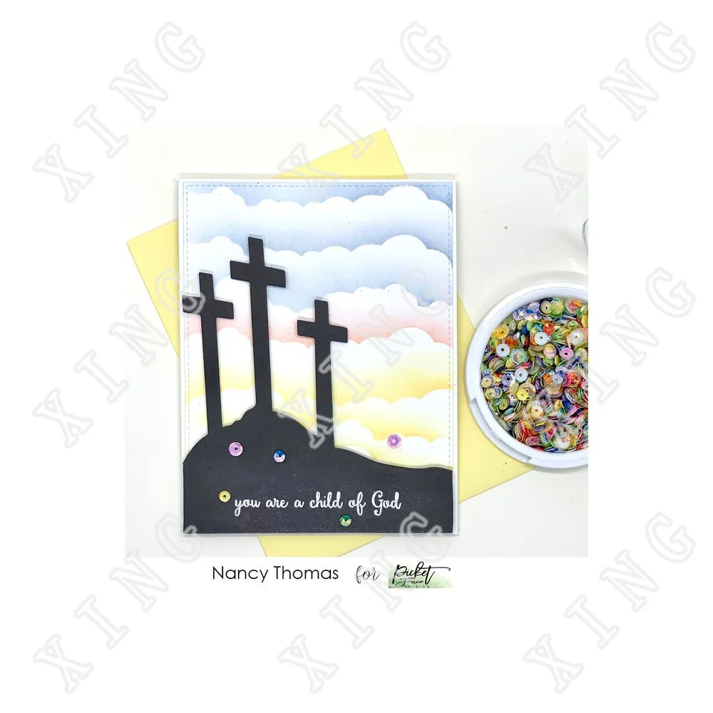 2022 pasqua tre croci di calvario fustelle fai da te carta cerata carte regalo Scrapbooking diario decorazione stampi in rilievo