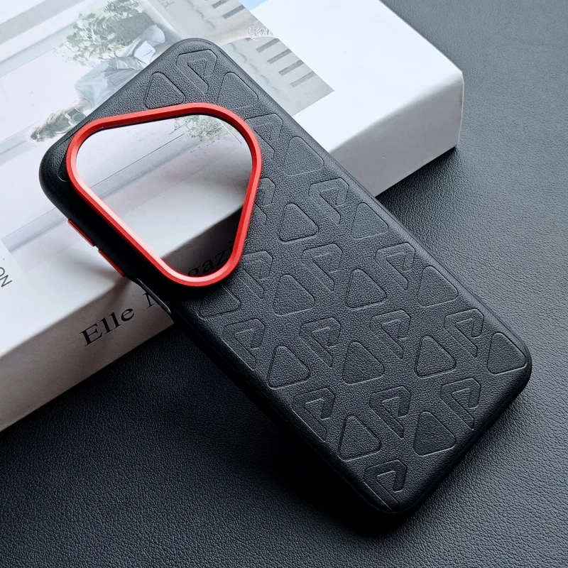 Oryginalne etui na Huawei Pura 80 Pro Ultra z wzorem, dużym otworem na aparat, ochrona, matowa wegańska skóra, miękki TPU.