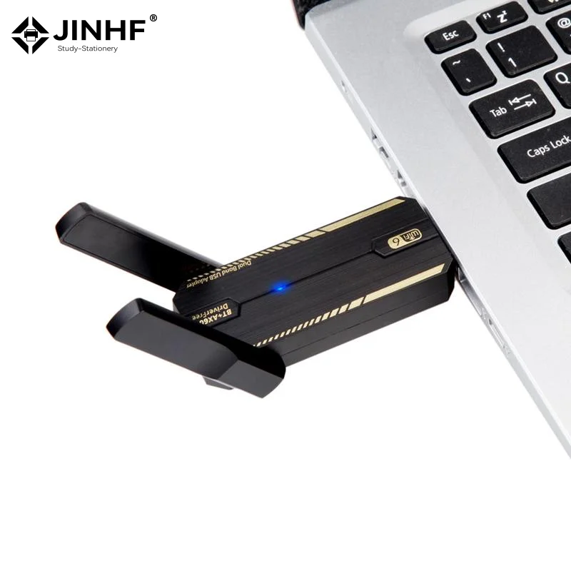 1Pcs Dongle Wifi Network Card Wireless WiFi 6 AX600 Bluetooth5.4 Adapter Dual Band 2.4/5Ghz USB Receiver For PC Laptop Win 10/11