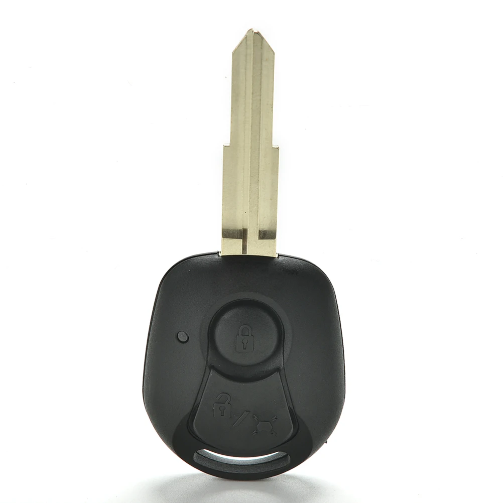 REMOTE KEY SHELL WITH LOGO FOR SSANGYONG ACTYON KYRON REXTON UNCUT BLADE KEY FOB COVER CASE REPLACEMENT 2 BUTTONS