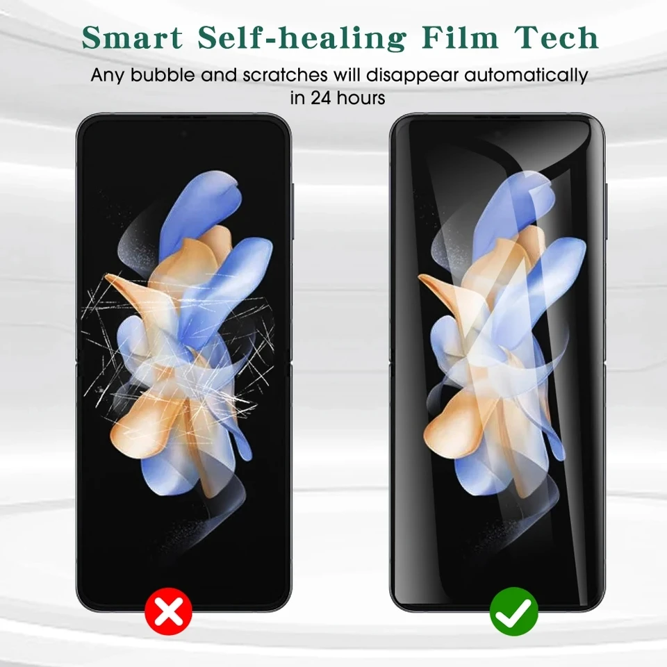 4 piezas Película de hidrogel interior para Samsung Galaxy Z Flip 5 4 3 Protector de pantalla TPU 6