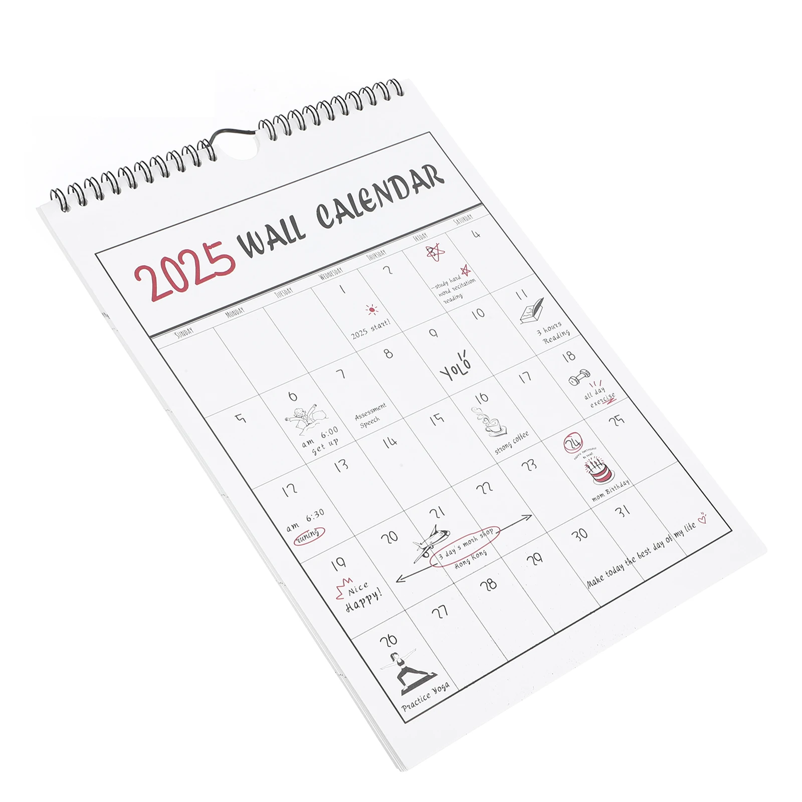 

Креативный бытовой подвесной офисный настенный 2024-2025, нежный ежемесячный планировщик, большая семейная черная бумага для женщин, ежедневное использование