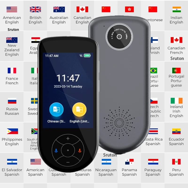 

2023 V600 Offline Voice Translator Smart Portable 137 Languages Real Time Translator Without Internet Inter-Translation Machine