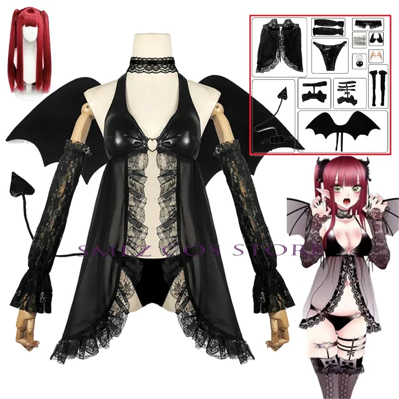 Demon kitgawa Marin cosplay anime my dress-up Darling costume sexy devil dress bikini uniform party role outfit for woman