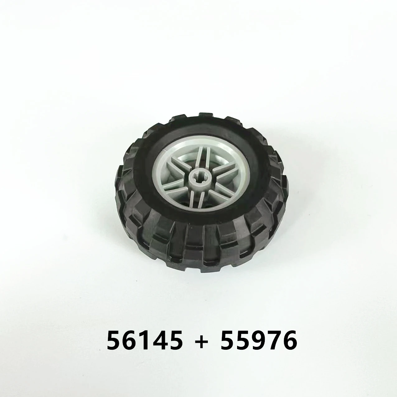 Rainbow Pig MOC Parts Wheel 56145 + Tire 44309 15413 55976 70695 Compatible Bricks DIY Building Blocks Particle Kid Toy Gift