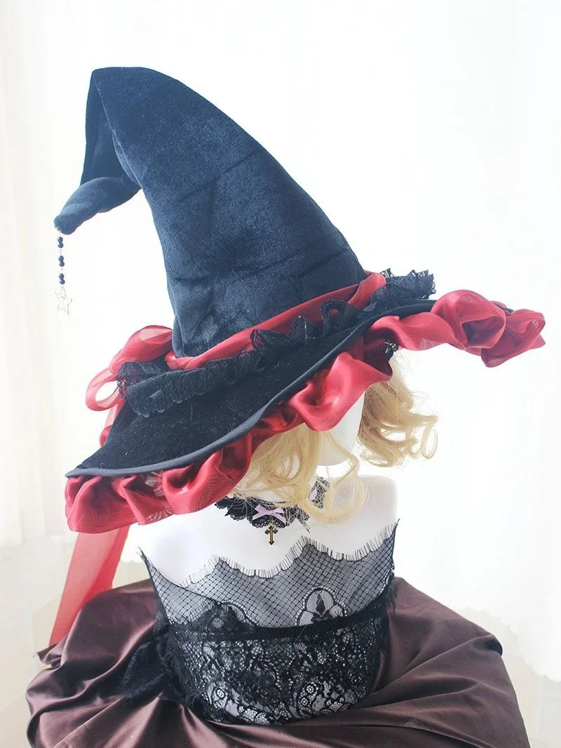 Chapeau de Sorcière Gothique avec Nœud Violet – photo 9