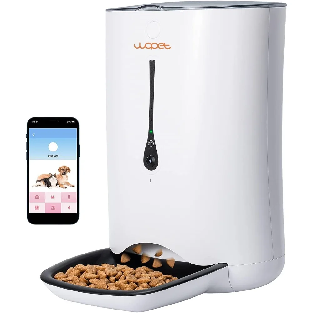 

Automatic Cat Feeder with Camera,7L App Control Smart Feeder Cat Dog Food Dispenser,6-Meal Auto Pet Feeder with Timer