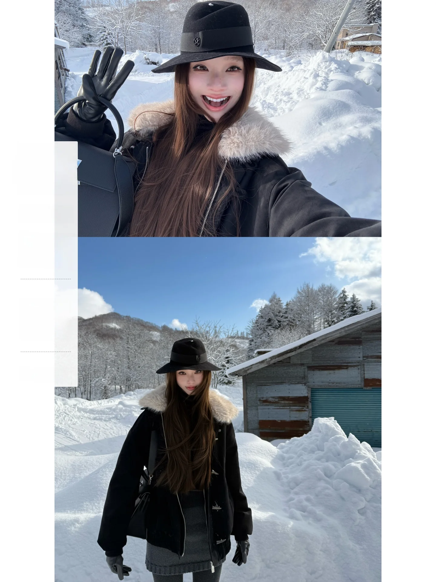 

Yangzifan Oversize Vintage Deer Horn Button Suede Removable Fur Collar down Jacket Women's Thick Warm Long Sleeve Coat
