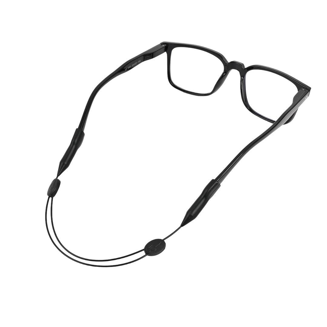 Glasses Strap , Eyeglasses Strap Holder for Kids Women Men, Adjustable Sunglasses lanyard string chain, Eyewear Retainer (Black)