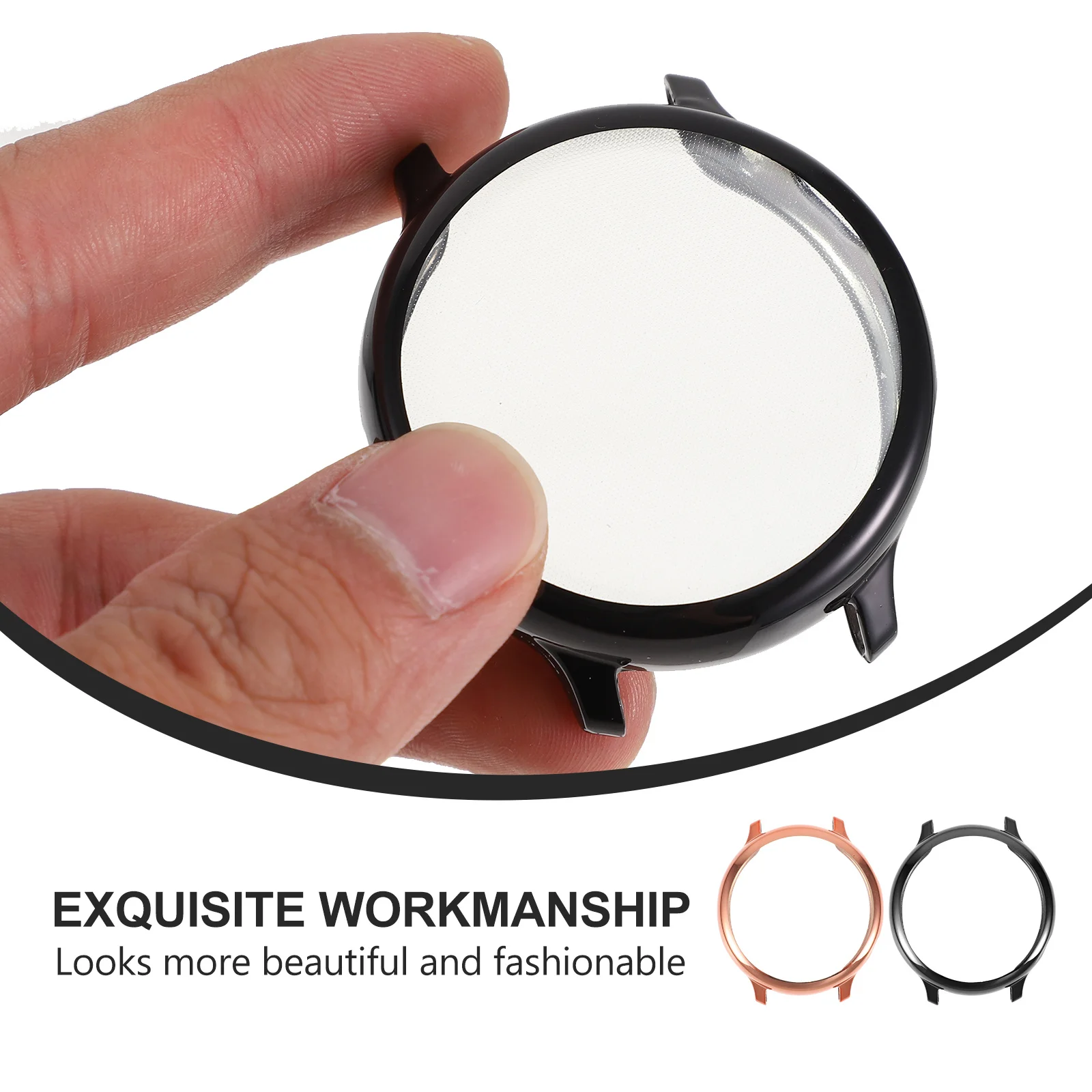 

2Pcs Watch Protective Case Durable Tpu Cover Anti-Drop Anti-Collision Elegant Watch Shell Protective Covers for Active 2