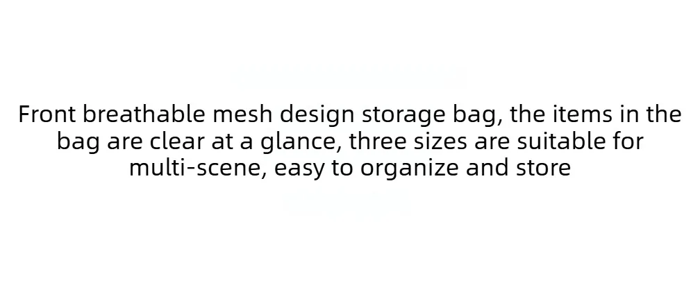 Mesh-Tech-Organizer-Tasche mit Doppelreißverschluss aus Polyester für Kabel, Ladegeräte, tragbare Reise-Make-up-Aufbewahrungstasche für den Heimgebrauch – Detail 2