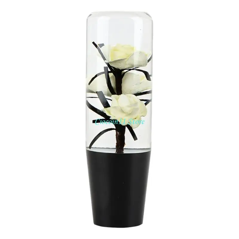 Y1UB Unique Crystal Rose Pattern Gear Knob Tradition Car Gear Change Head for Vehicle
