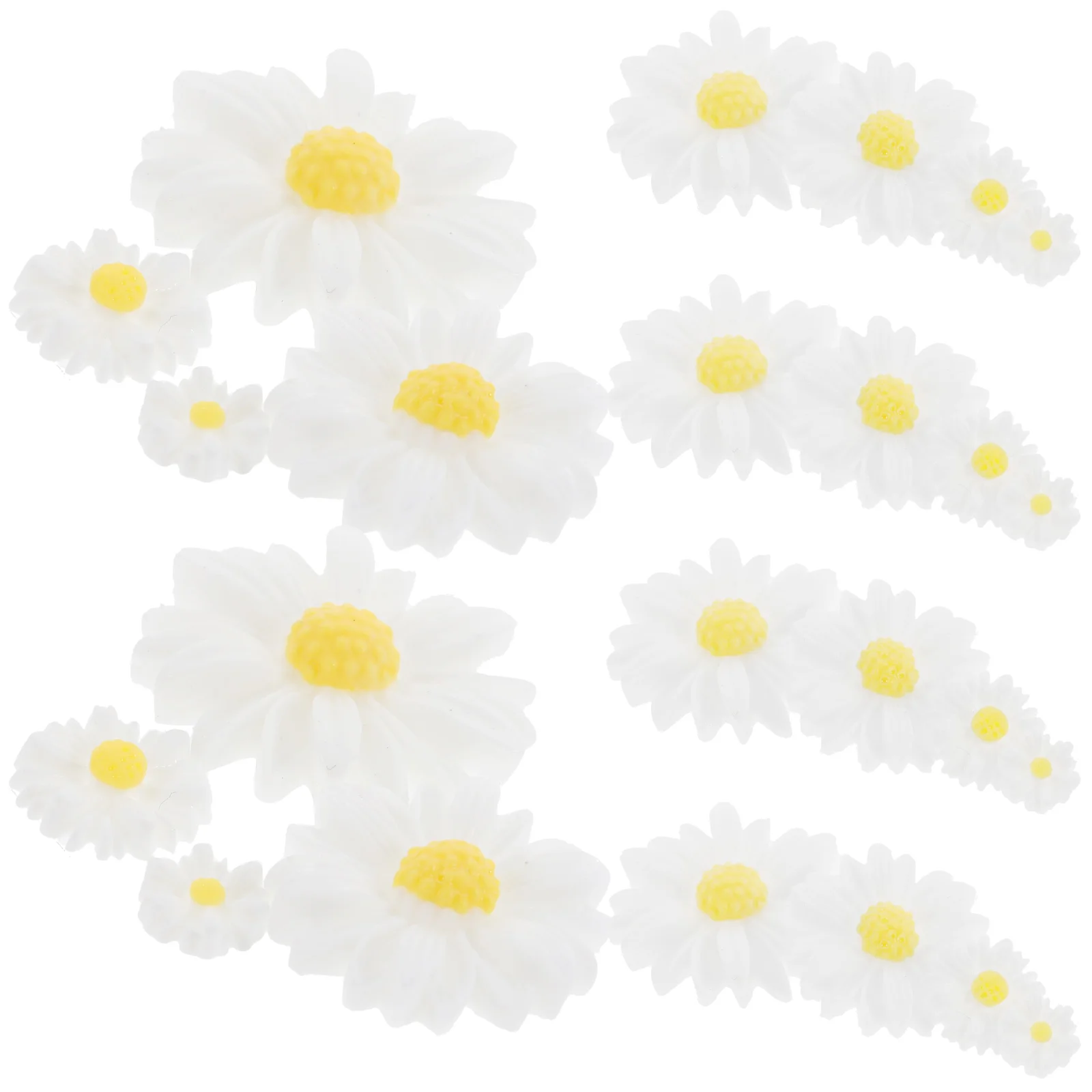 

80pcs Resin Floral Accessories 9mm 13mm 22mm 26mm DIY Craft Supplies Phone Case Decor Hair Clip Charm Jewelry Parts