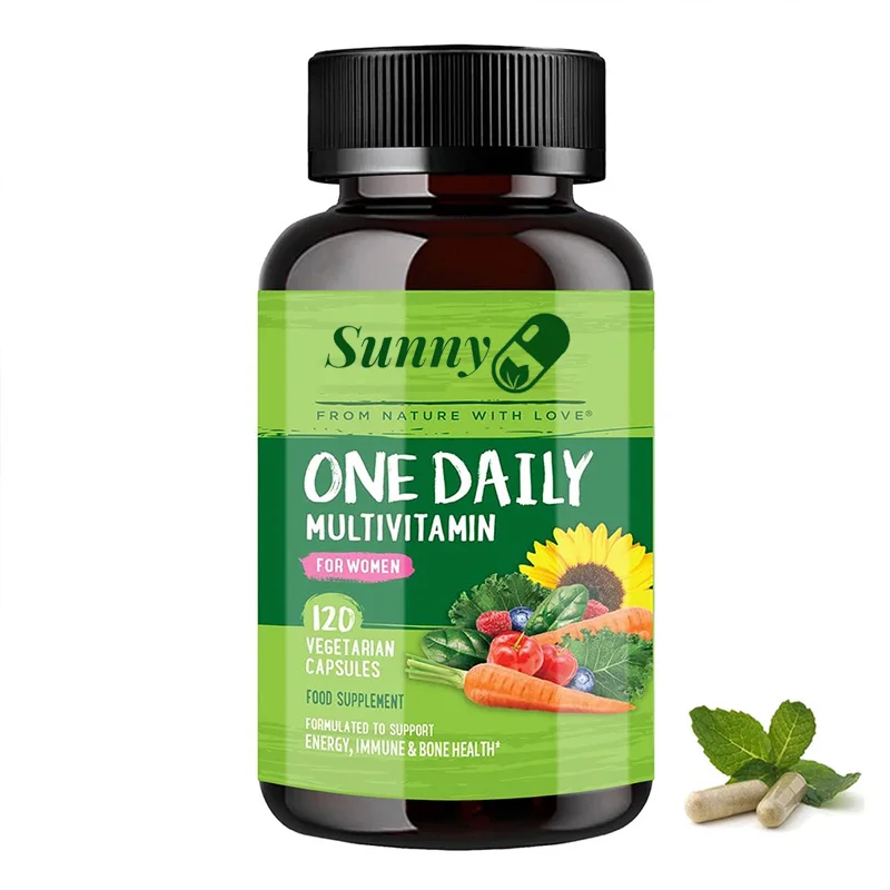 Women's Daily Multivitamin - Energy Support - Whole Food Supplement for Nourishing Hair, Skin, Nails - Non-GMO