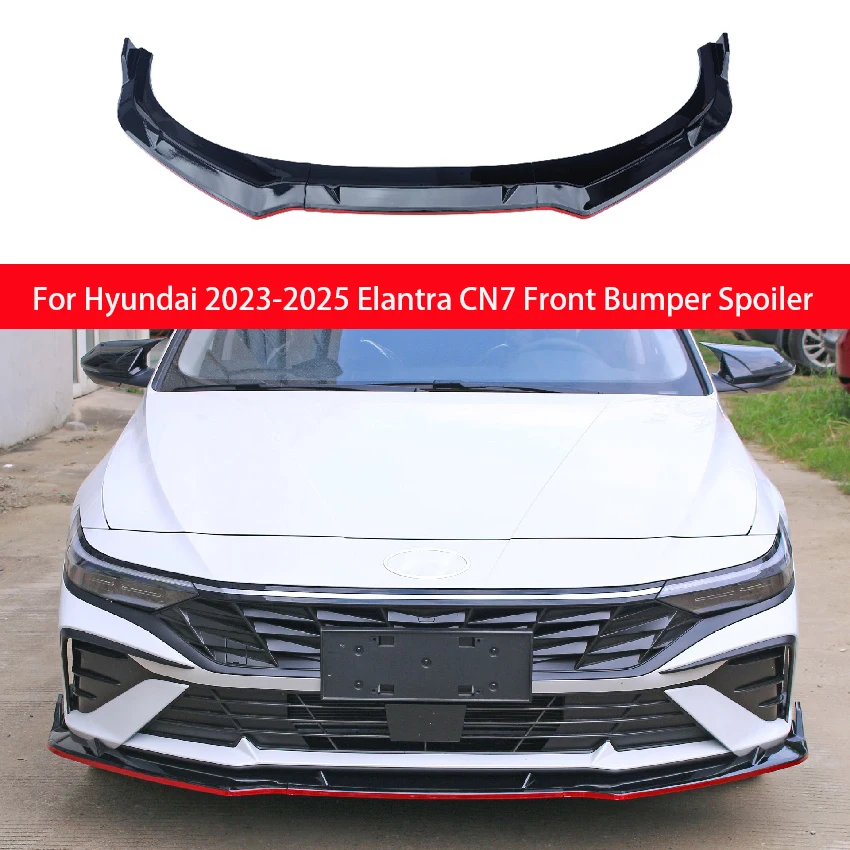 

For 2021-2025 Hyundai Elantra CN7 Car Front Bumper Splitter Lip Spoiler Diffuser Guard Sport Tuning Accessories Parts Body Kits