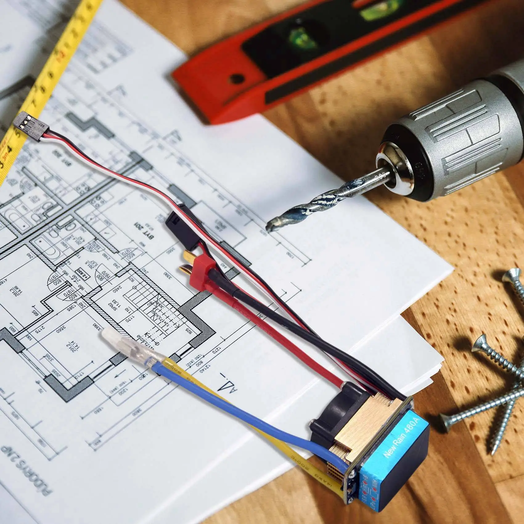 ABFN-480A Brushed ESC Single Motor With Cooling Fan Waterproof 2-4S 3 Modes 5V/3A BEC For RC Cars